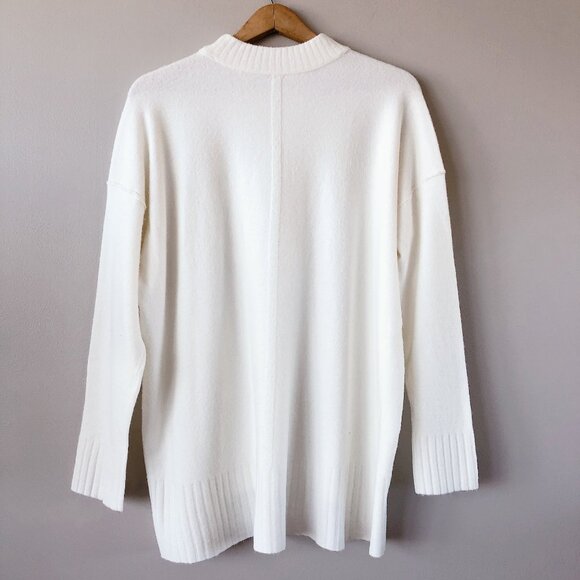 Free People sweater Phoebe Pull Over sweater white oversized sweater SMALL - Picture 4 of 16